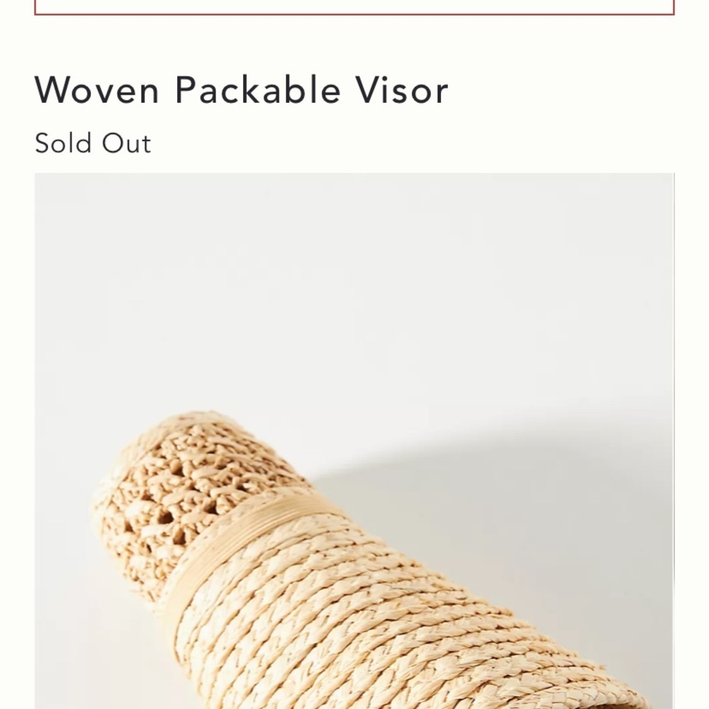 Anthropologie woven packable visor new with tags - Picture 6 of 11